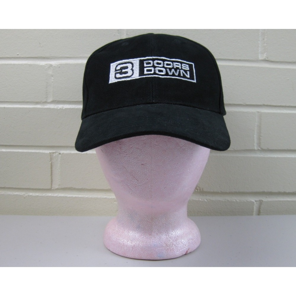 Vintage Y2K 3 Doors Down Hat Strapback Cap Embroidered Post Grunge Band Merch